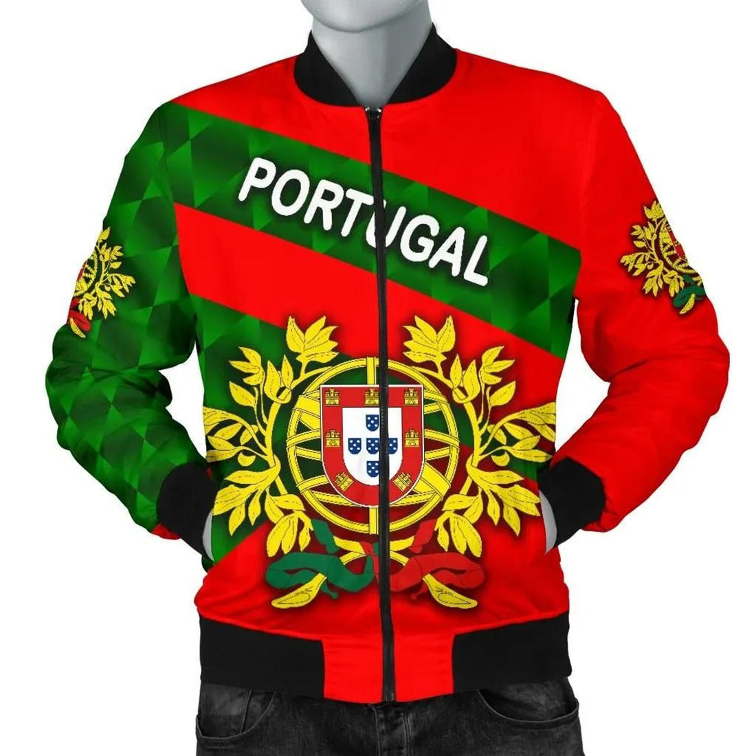 FUNSTUFFPRINT Portugal Men Bomber Jacketporty Style 3D Bomber Jacket