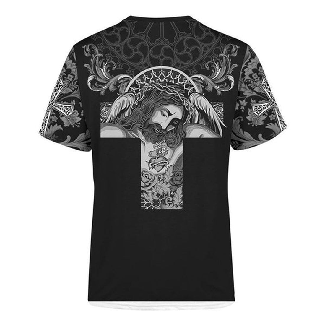FUNSTUFFPRINT Prayer For Family Jesus Christian 3D T-shirt