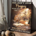 Praying Hands Bible You Get Old When You Stop Praying Canvas Wall Art - Christian Wall Posters - Religious Wall Decor