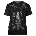 FUNSTUFFPRINT Praying Hands Jesus Lion 3D All Over Printed Shirt for Men and Women
 3D T-shirt