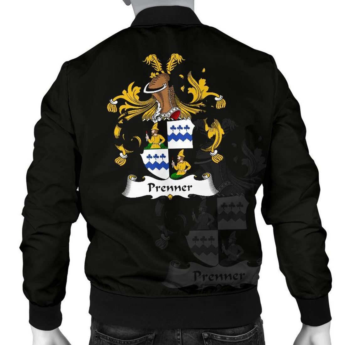 FUNSTUFFPRINT Prenner Germany Men's Bomber Jacket - German Family Crest 3D Bomber Jacket