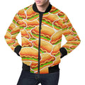 FUNSTUFFPRINT Print Pattern Hot Dog Mens 3D Bomber Jacket
