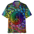 Psychedelic Shirt- Peace Sign- Hawaiian Shirt