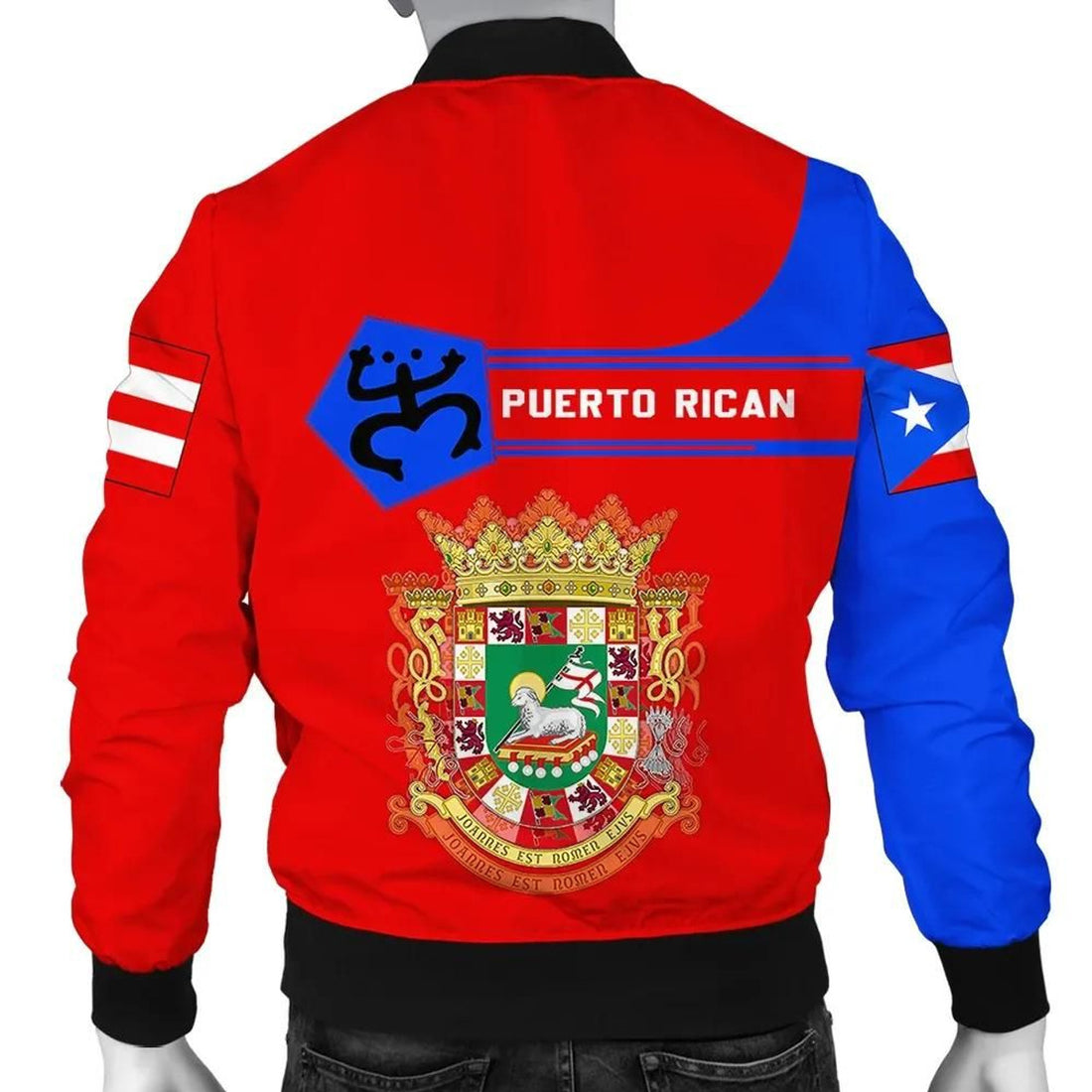 FUNSTUFFPRINT Puerto Rico Of Arms Men Bomber Jacketimple Style 3D Bomber Jacket