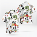 Pug On The Beach Unisex Hawaiian Shirt, Summer gift, Hawaiian Shirts for Men, Aloha Beach Shirt