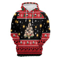FUNSTUFFPRINT 3D Pug Christmas Tree All Over 3D Hoodie and Zip Hoodie