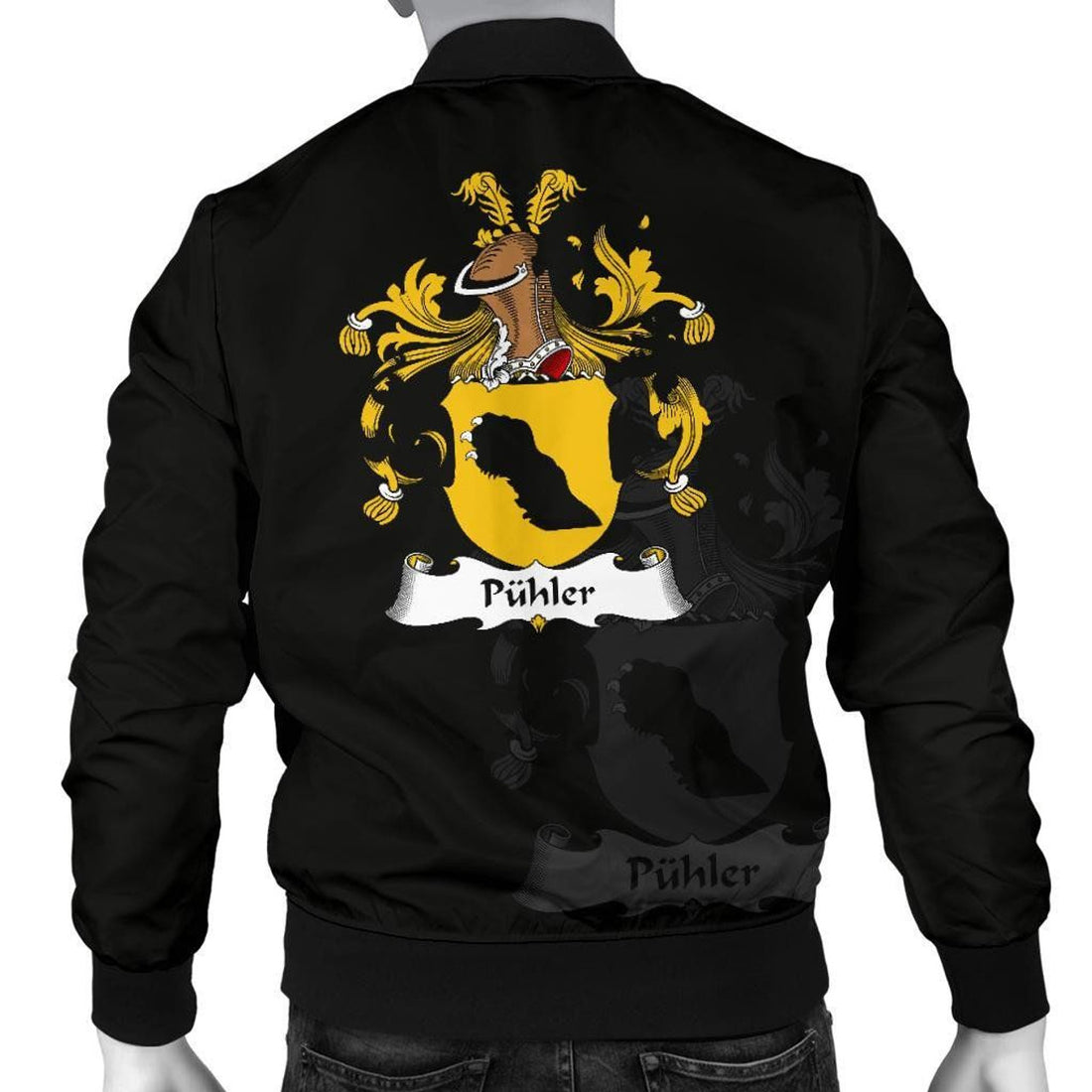 FUNSTUFFPRINT Puhler Germany Men's Bomber Jacket - German Family Crest 3D Bomber Jacket