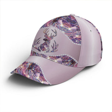 FUNSTUFFPRINT Purple Metallic Style Deer Hunting Baseball Cap