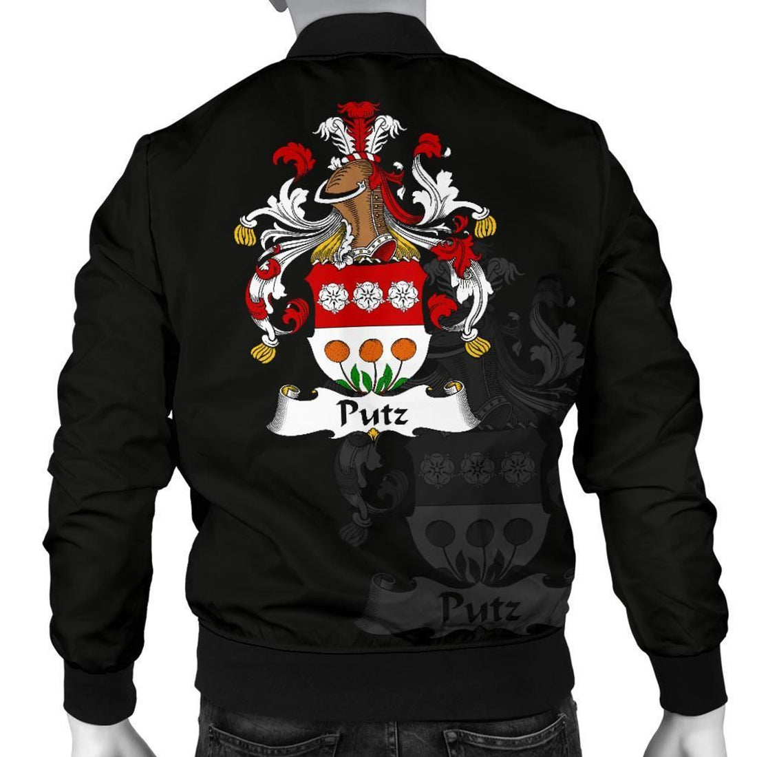 FUNSTUFFPRINT Putz Germany Men's Bomber Jacket - German Family Crest 3D Bomber Jacket