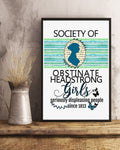 Society Of Obstinate Headstrong Girls Seriously Displeasing People Since 1813 Jane Austen Feminism Butterfly Poster and Canvas
