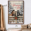 It’s The Most Wonderful Time Of The Year Farm Horse Christmas Poster and Canvas