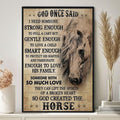 God Once Said I Need Someone Strong Enough So God Created The Horse Vintage Poster and Canvas