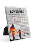 Custom My Dear Bonus Dad Thank You For Always Being There For Me Sunset Customized Personalized Name/Number Poster and Canvas