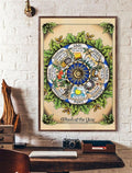 Wheel Of The Year Yule Imbolc Ostara Beltane Litha Lughnasadh Samhain Leaves Poster and Canvas