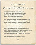 E E Cummings I Carry Your Heart With Me I Carry It In Poster and Canvas
