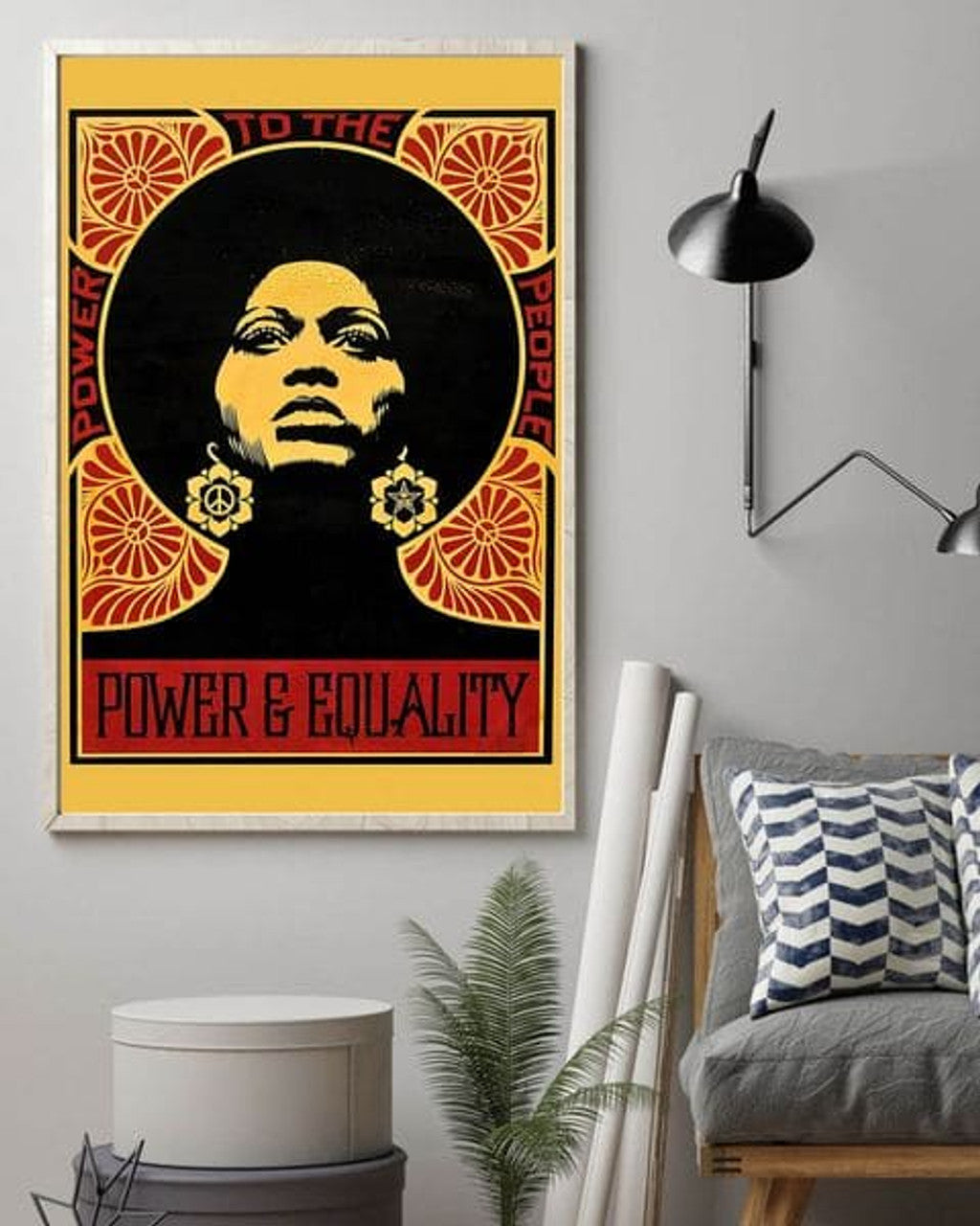 Power And Equality Angela Davis Civil Rights Poster and Canvas