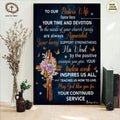 Custom To Our Pastor’s Wife Your Time And Devotion To The Needs Of Your Church Family Are Always Appreciated Wooden Cross Customized Personalized Name/Number Poster and Canvas