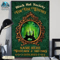 Custom Black Hat Society For Fine Witches Witch’s Brew Tarot Card Estd 2023 Halloween Customized Personalized Name/Number Poster and Canvas