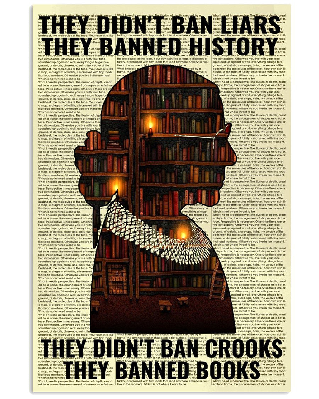 They Didn’t Ban Liars They Banned History They Didn’t Ban Crooks They Banned Books Rbg Poster and Canvas