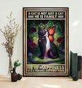 A Cat Is Not Just A Cat He Is Family He Is Happiness He Is A Therapist And A Best Friend Fairy Butterfly Flower Poster and Canvas