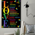 Love Is Patient Kind Does Not Envy Rejoices With The Truth Always Protects Trusts Hopes Never Fails Butterfly Lgbt Poster and Canvas