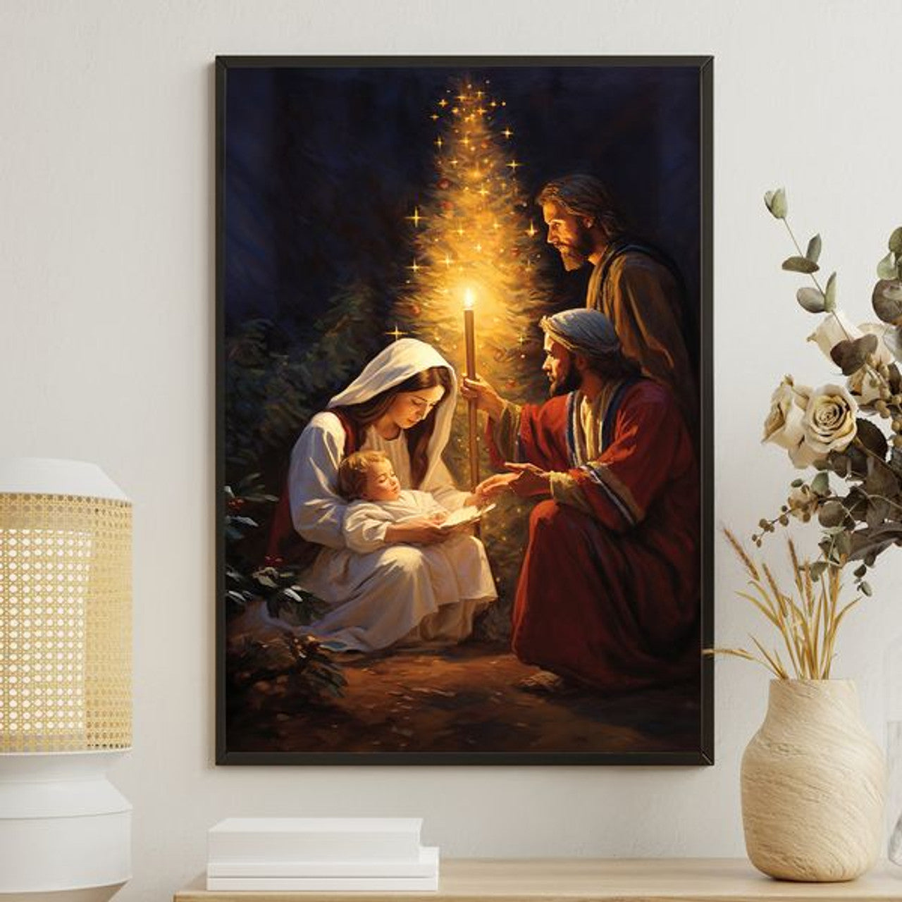 Jesus Nativity Christmas Poster and Canvas