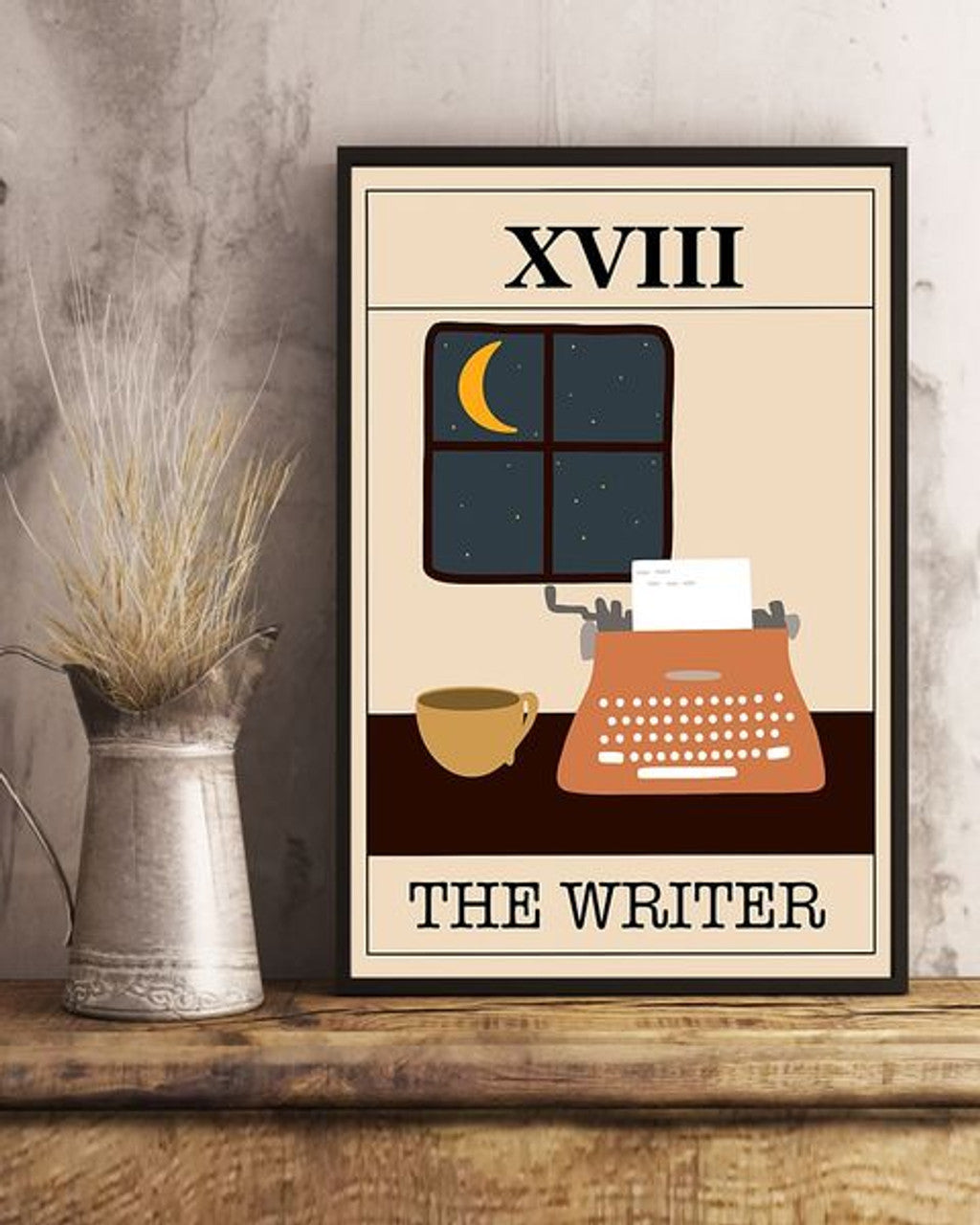 Xviii The Writer Night Sky International Writers’ Day Poster and Canvas