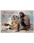God Says You Are Unique Special Lovely Strong Chosen Forgiven Dogs Jesus Birds Poster and Canvas
