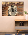 Custom Lacrosse Life Lessons Life Is A Series Of Cuts You Need Awareness At All Times Lacrosse Player Vintage Customized Personalized Name/Number Poster and Canvas