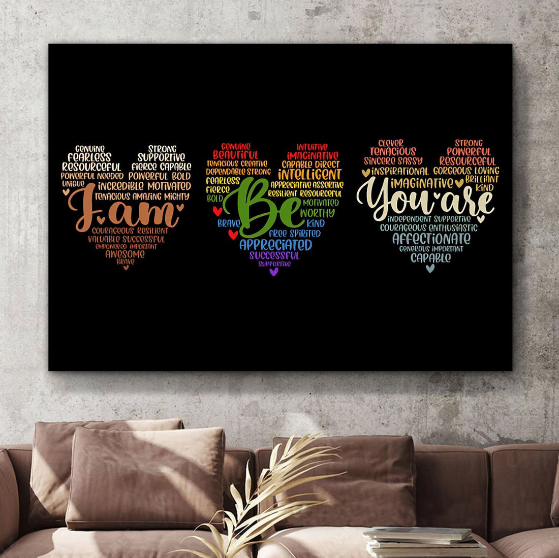 I Am Genuine Strong Be Genuine Beautiful You Are Clever Tenacious Heart Lgbt Equality Human Right Poster and Canvas