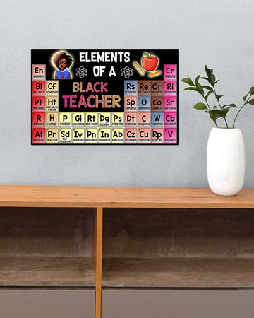 Elements Of A Black Teacher Engaged Balance Confident Creative Feminism Poster and Canvas