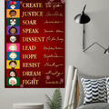 Create Justice Soar Speak Dissent Lead Hope Resist Dream Fight Feminists Christmas Poster and Canvas