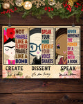 Create Dissent Speak Chibi Feminists Flowers Poster and Canvas