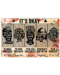 It’s Okay To Make Mistakes To Have Bad Days To Be Less Than Perfect Feminists Poster and Canvas