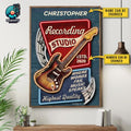 Custom Recording Studio Where Words Fail Music Speaks Highest Quality Guitar Poster and Canvas