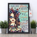 You Are Braver Than You Believe Stronger Than You Seem Smarter Than You Think And Loved More Than You’ll Ever Know Beautiful Girl Colorful Butterflies Poster and Canvas