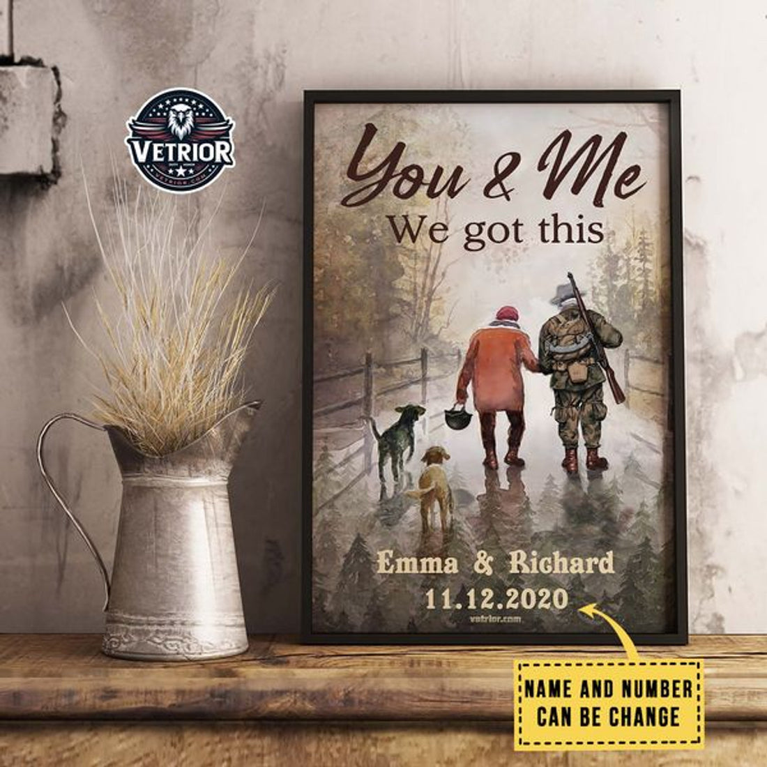 Custom You And Me We Got This Old Couple Customized Personalized Name/Number Poster and Canvas