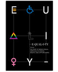 Equality The State Of Being Equal Especially In Status Rights And Opportunities Feminism Poster and Canvas