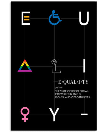 Equality The State Of Being Equal Especially In Status Rights And Opportunities Feminism Poster and Canvas