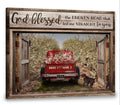 Custom God Blessed The Broken Road That Led Me Straight To You Car Dog Garden Window Customized Personalized Name/Number Poster and Canvas