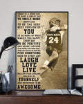 Custom Today Is A Good Day To Have A Great Day To Smile More Worry Less To Be The Best Version Of You Lacrosse Player Vintage Customized Personalized Name/Number Poster and Canvas