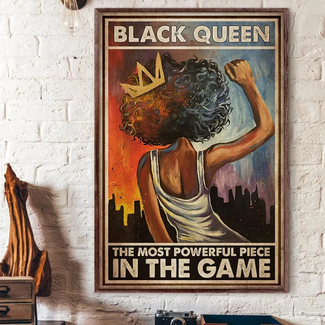 Black Queen The Most Powerful Piece In The Game Poster and Canvas