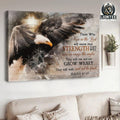 Those Who Hope In The Lord Will Renew Their Strength They Will Walk And Not Be Faint Isaiah 40:31 Eagle Christian Cross Poster and Canvas