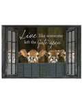 Live Like Someone Left The Gate Open Cows Window Poster and Canvas