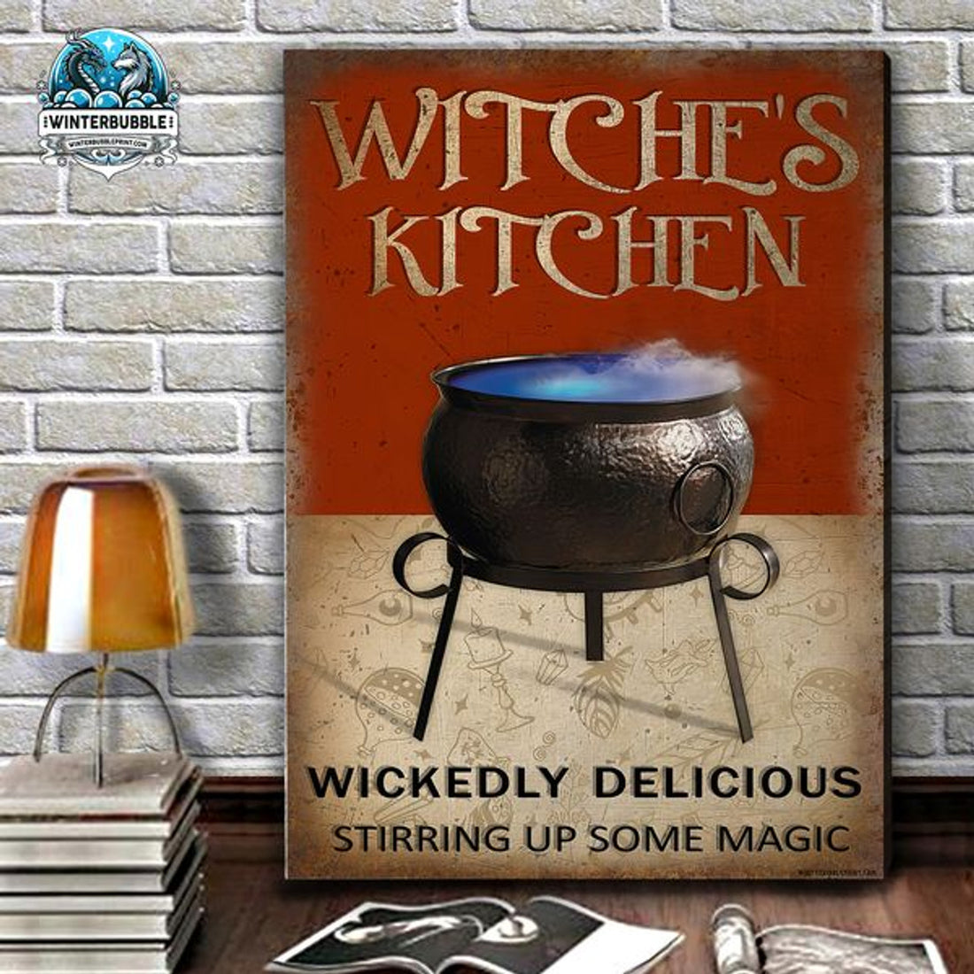 Witche’s Kitchen Wickedly Delicious Stirring Up Some Magic Halloween Poster and Canvas