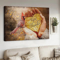 Give Thanks Cardinal Bird God Hand Gold Heart Poster and Canvas