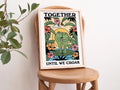Together Until We Croak Couple Frog Flowers Poster and Canvas