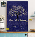Custom Pastor In Infinite Wisdom The Lord Surely Knew That We Would Need A Pastor We Appreciate You Flower Tree Customized Personalized Name/Number Poster and Canvas