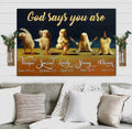 God Says You Are Unique Special Lovely Precious Strong Chicks Poster and Canvas