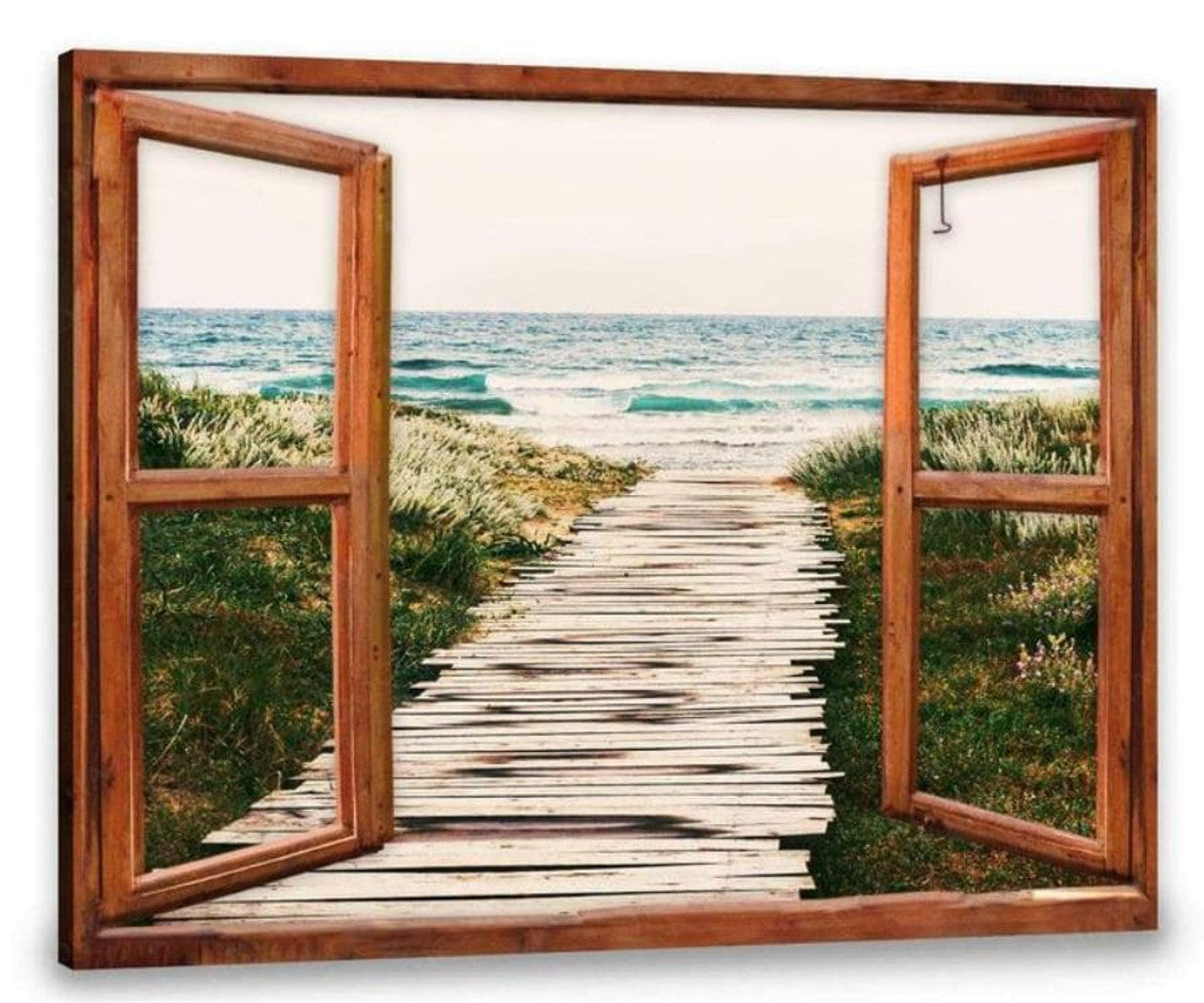 Beach Window Poster and Canvas